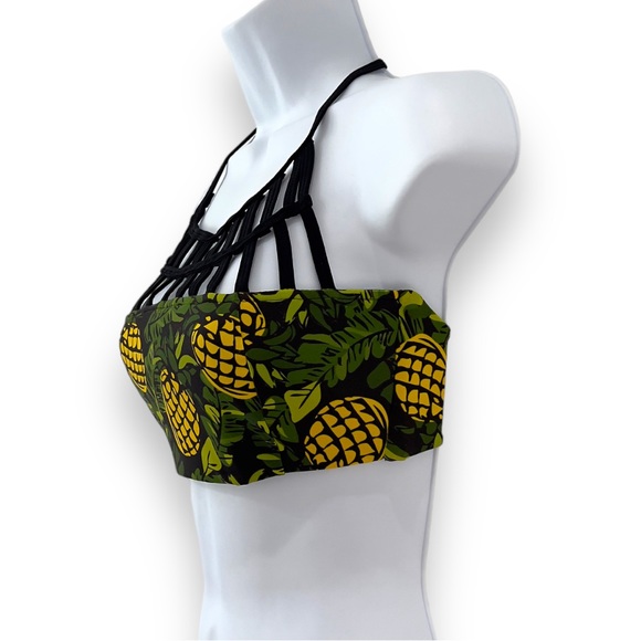 Citrine Swim Mali Bikini Top King of Fruit Pineapple Print size M - Picture 3 of 13